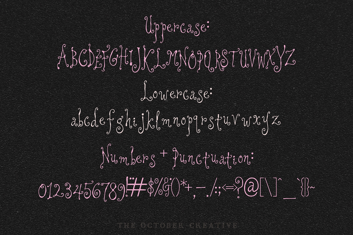 Stay Away My Darling Weird Font, a Handwritten Font by The October Creative (Photo 2 of 8)