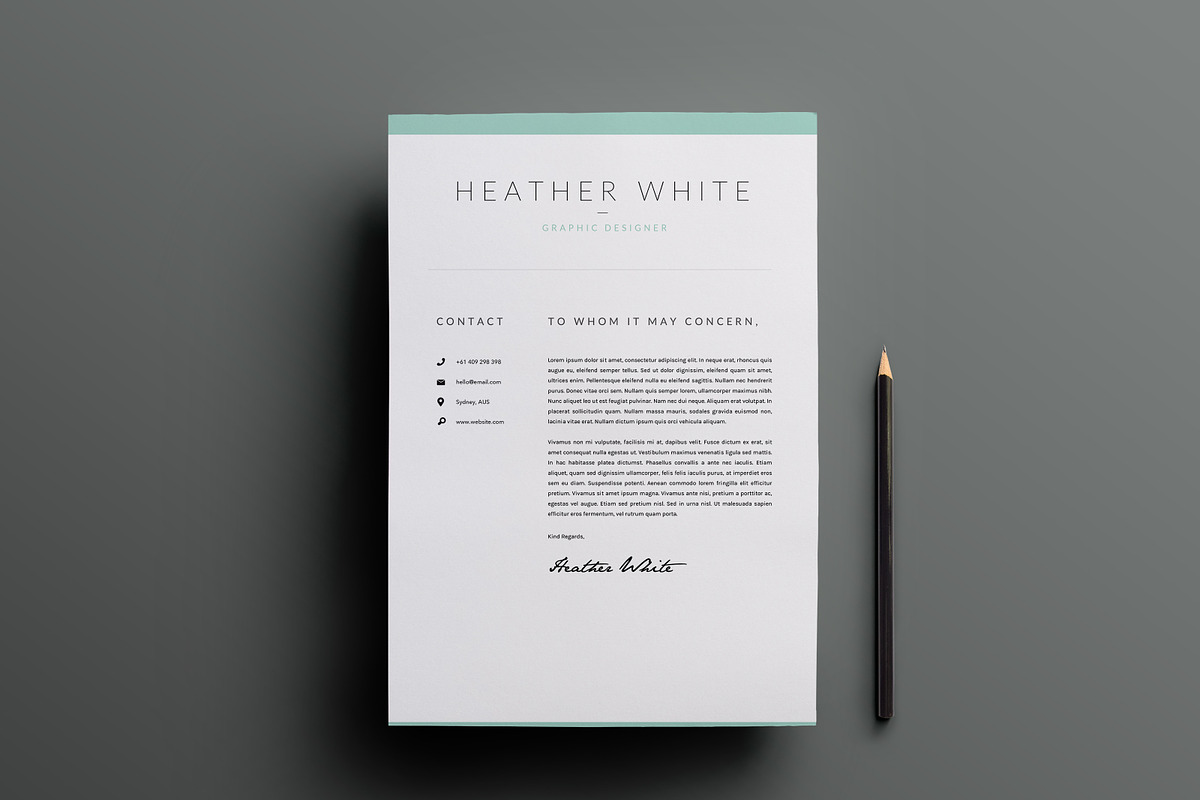 3 Page Resume Template | INDD + DOCX, a Resume Template by BlackDotResumes (Photo 4 of 6)
