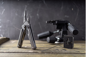 Pocket multi-tool with pliers and, an Industrial Photo by Stockphoto by vzwer