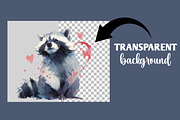 Funny Valentine Raccoon Clipart, an Illustration by Designworld (Thumbnail 6 of 6)