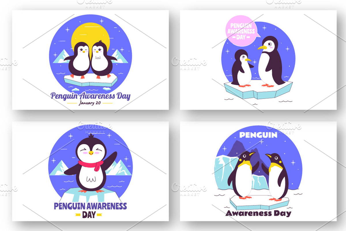 11 Penguin Awareness Day, an Animal Illustration by denayunebgt (Photo 2 of 5)