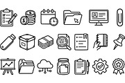 Business Office Icon Pack, an Illustration by designvectx (Thumbnail 2 of 3)