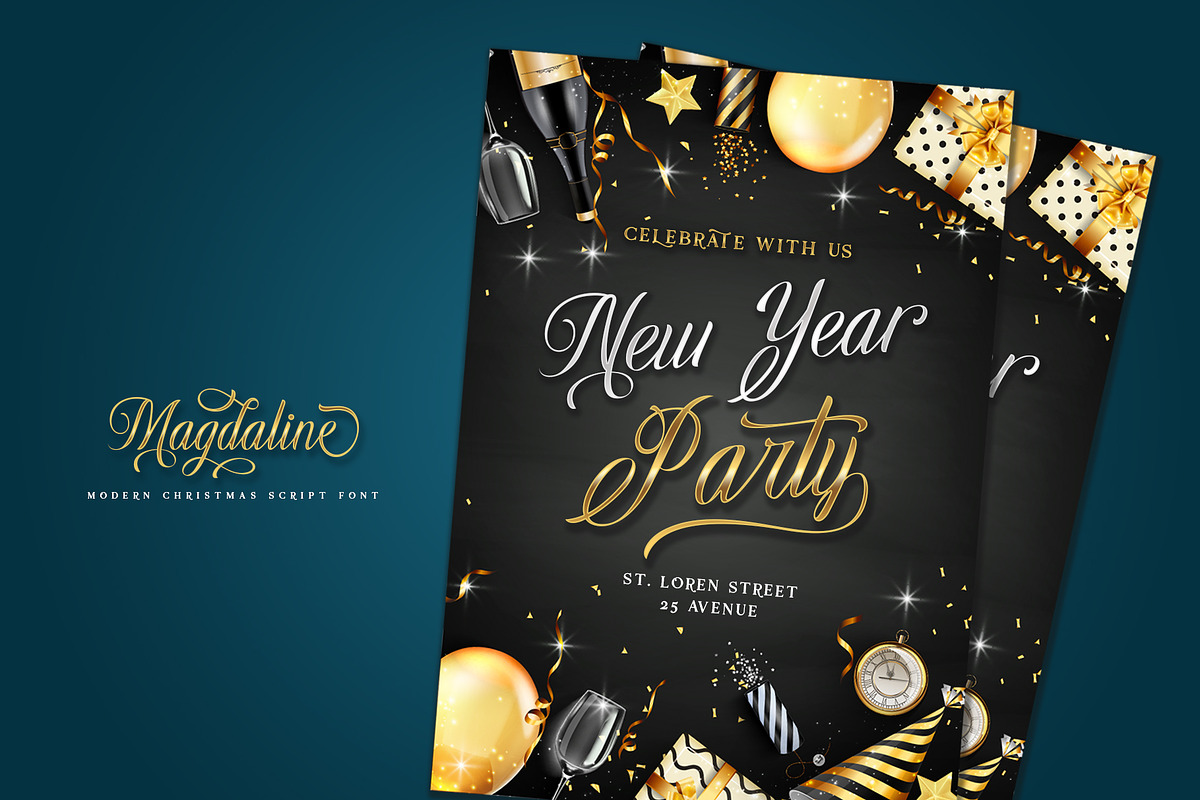 Magdaline, a Script Font by Burntilldead (Photo 3 of 11)