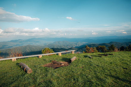 Green fields on the mountains in summer, a Nature Photo by Art Rachen