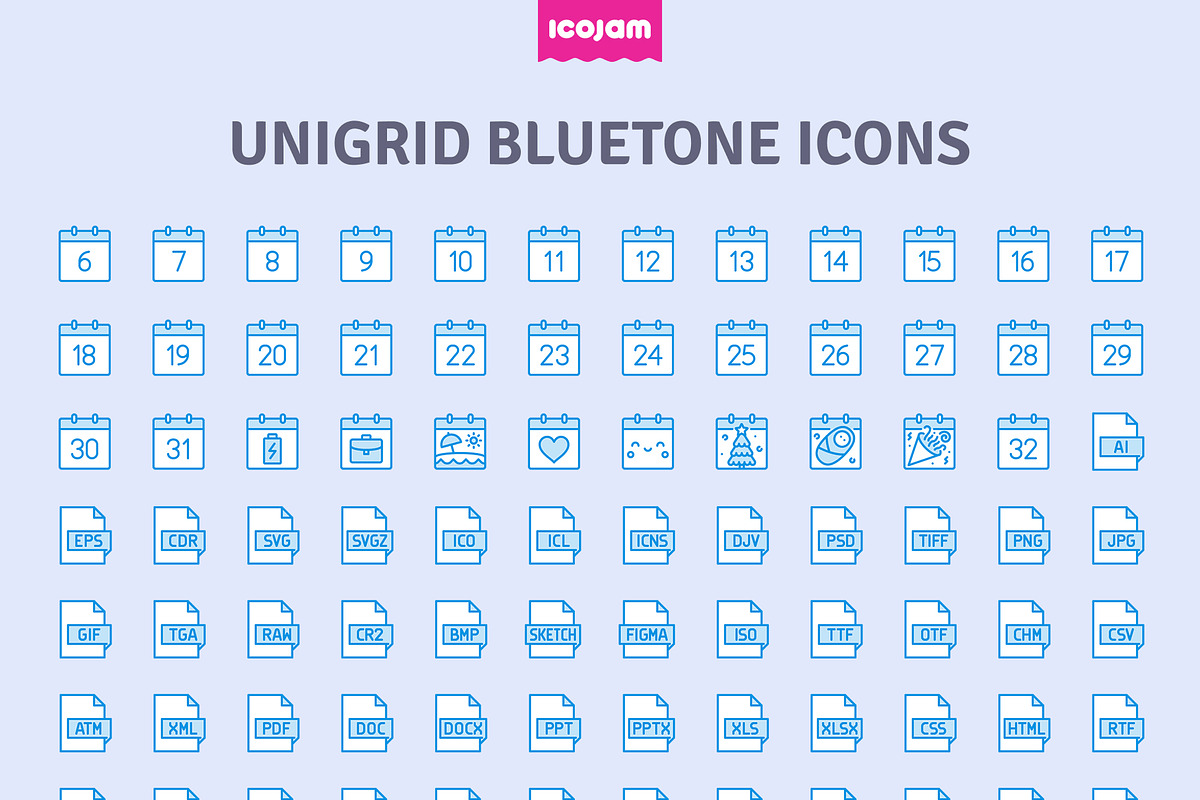 3552 Unigrid Bluetone icons, a Duotone Icon by Icojam store (Photo 14 of 14)