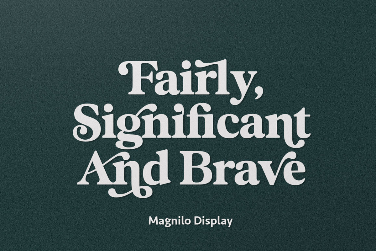 Magnilo Display, a Serif Font by Mulkan Nazir (Photo 2 of 18)