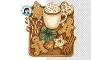 A Cozy Christmas Watercolor Collecti, an Illustration by Cute Little Workshop (Thumbnail 4 of 5)