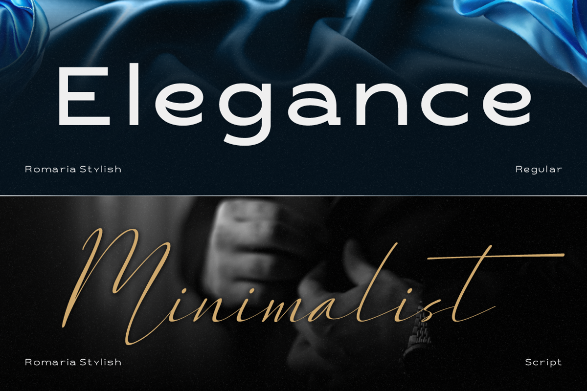 Romaria Stylish, a Sans Serif Font by Burntilldead (Photo 4 of 12)
