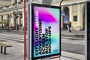 Warsaw Citylight Ad Bus Stop 8 v1, an Advertising Mockup by Graphic Shelter (Thumbnail 6 of 6)