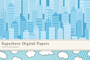 Superhero Digital Papers, a Pattern Graphic by Lovely Clementine (Thumbnail 2 of 3)