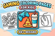Gaming Coloring Pages for Kids #2, an Object Illustration by Inkivelle Studio (Thumbnail 1 of 3)
