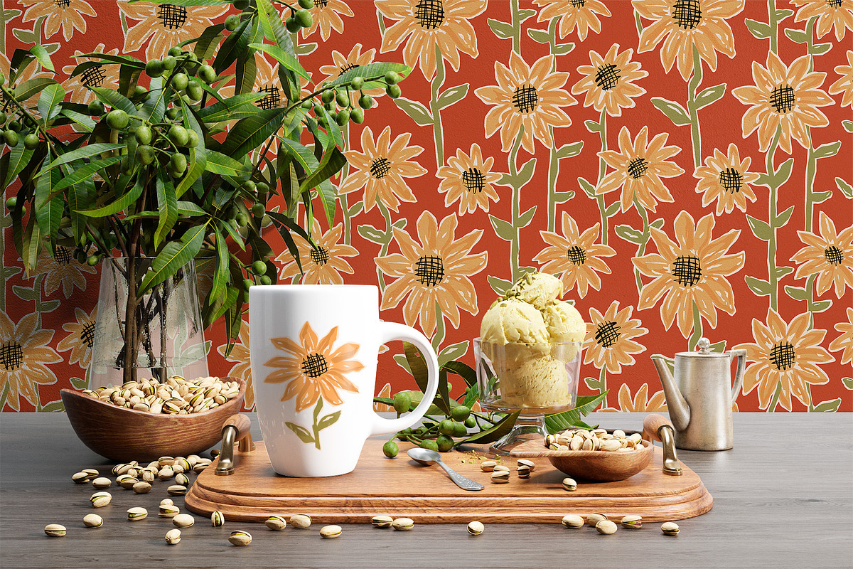 Hand drawn Autumn floral patterns, a Pattern Graphic by Tani Kuzminka (Photo 3 of 27)