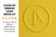 Close-up logo mock up, a Product Mockup by PrintPixel (Thumbnail 1 of 6)