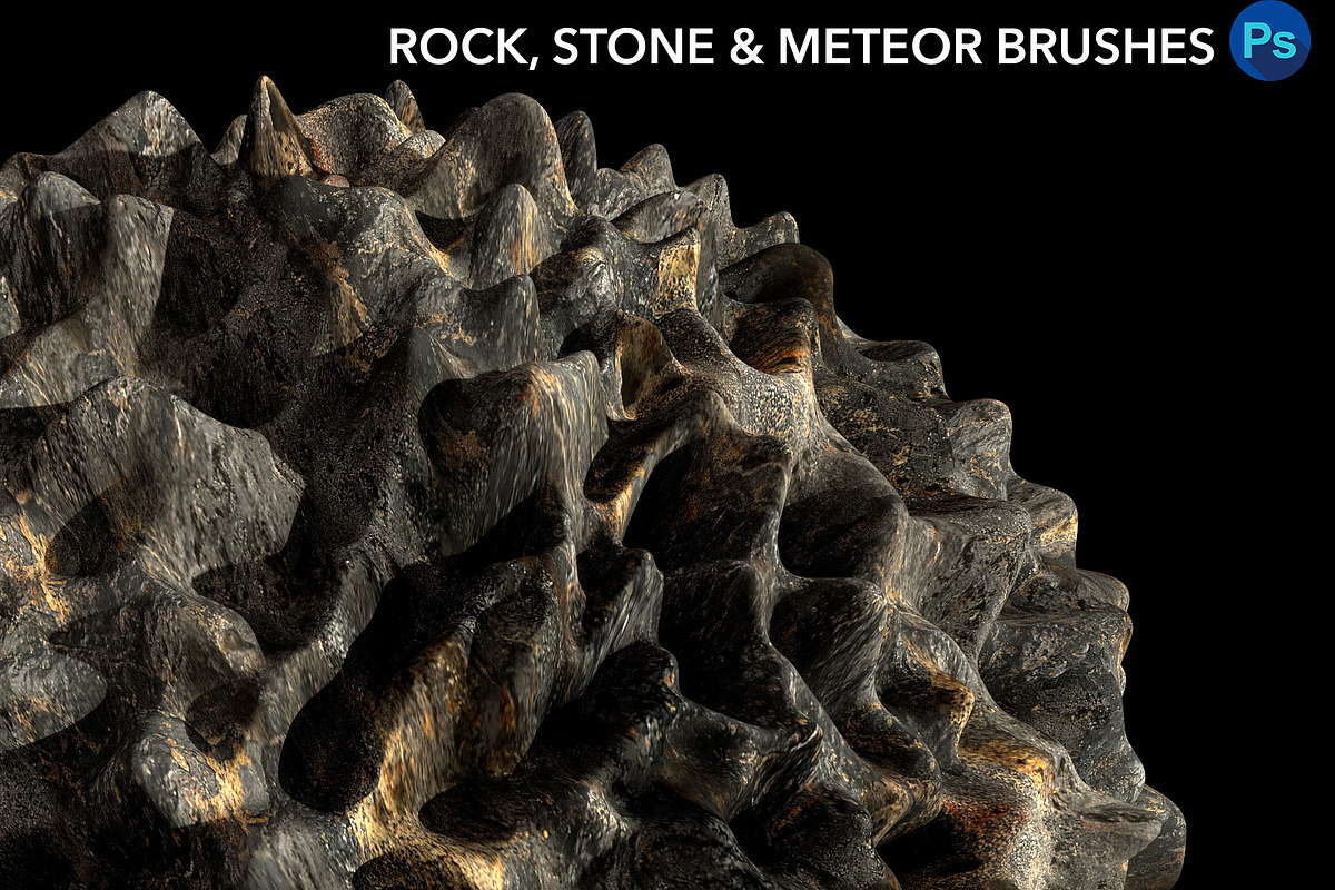 Rock,Stone and Meteor Brushes for PS, a Brush Add-On by Creative Graphics (Photo 4 of 5)