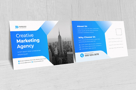 Corporate Business Postcard Template, a Marketing Template by Mk_Studio