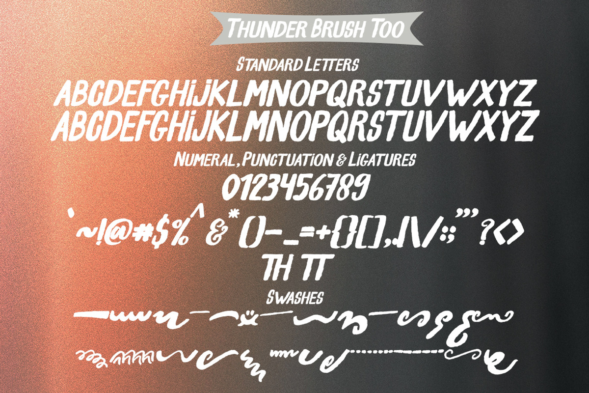 Thunder Brush, a Handwritten Font by Rotterlab Studio (Photo 13 of 13)