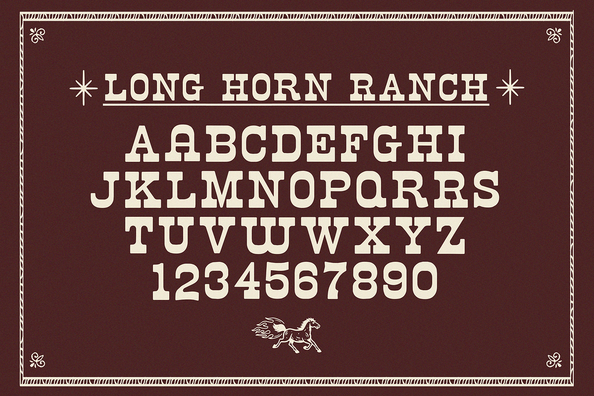 LONG HORN RANCH DISPLAY FONT, a Handwritten Font by LONESTARTYPEFOUNDRY (Photo 3 of 5)