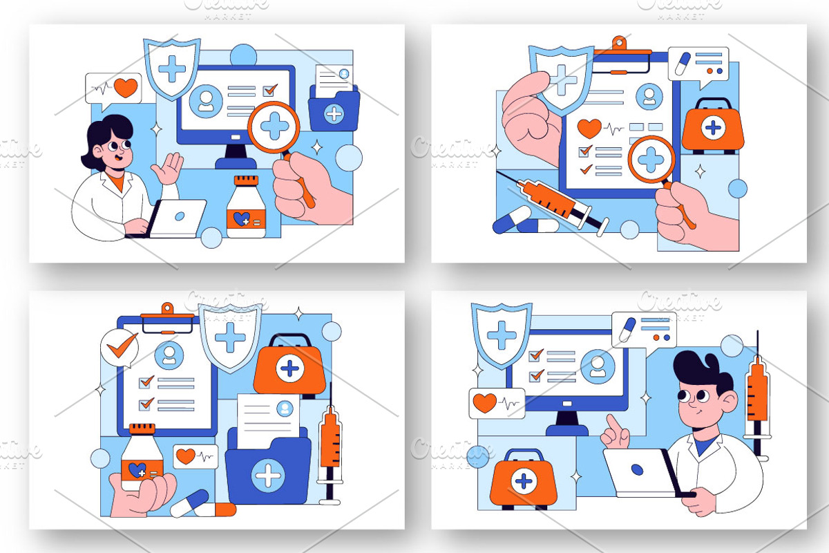 10 Medical Anamnesis Consultation, a Healthcare Illustration by denayunebgt (Photo 3 of 4)