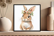 Watercolor Floral White Bunny, an Illustration by DreamCafeArt (Thumbnail 4 of 7)