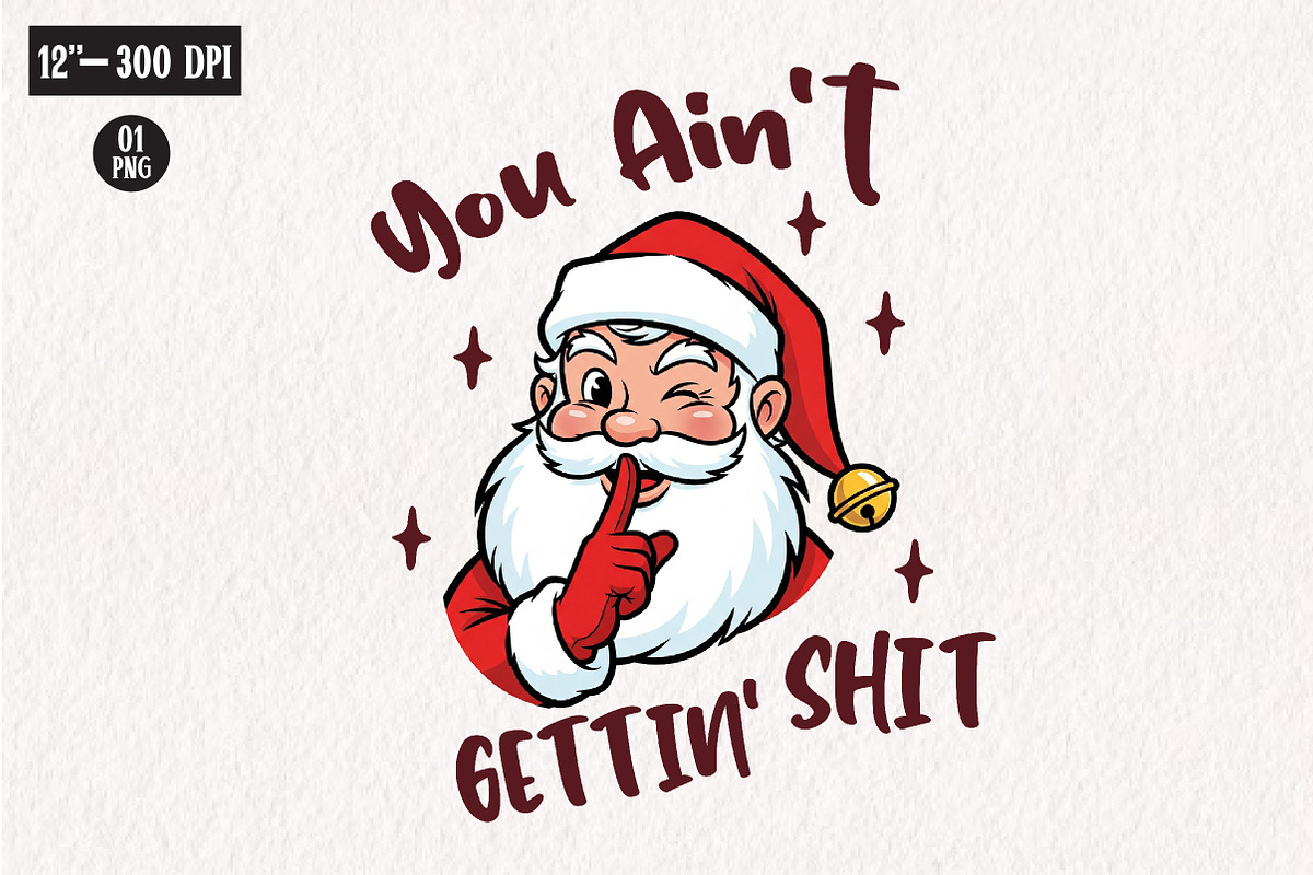 Funny Christmas Sarcastic Santa Png, an Illustration by CreationArt (Photo 1 of 4)
