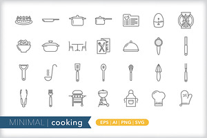 Minimal Cooking Icons