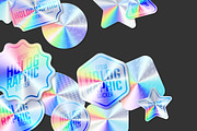 9 Vector Holographic Stickers, an Object Graphic by MaximGertsen (Thumbnail 5 of 6)