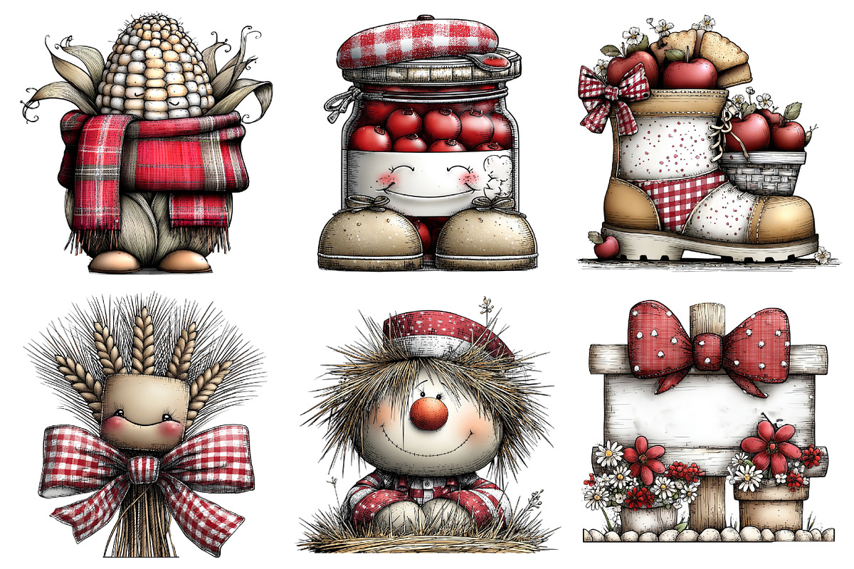 Whimsical Thanksgiving Clipart Bundl, an Illustration by Daily.Designs (Photo 3 of 5)