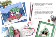 Cute Christmas Characters, a Seasonal Illustration by Pretty Little Lines (Thumbnail 2 of 16)