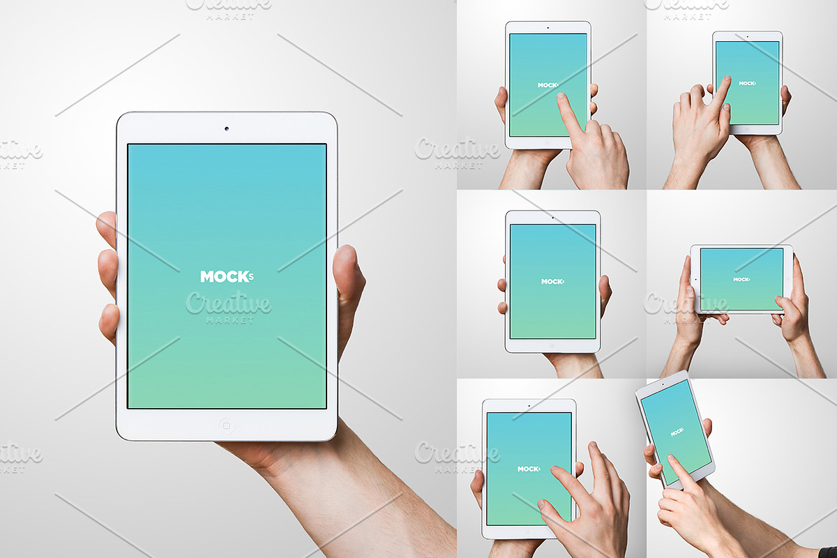 iPad Mini Studio Mockups, an iPad Mockup by Mockura (Photo 1 of 9)