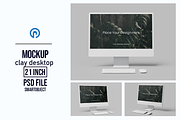 Clay desktop mockup, a Device Mockup by GRAPHICPRESS (Thumbnail 1 of 4)