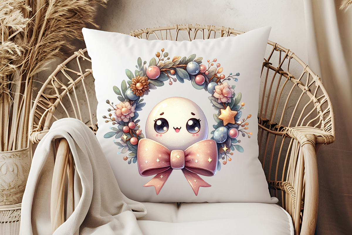 Kawaii Vintage Christmas Clipart, an Illustration by Pixels.Craft (Photo 7 of 7)