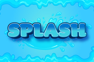Splash - Editable Text Effect, a Layer Style Add-On by designvectx