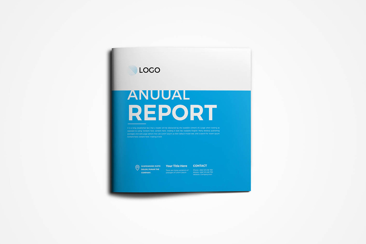 Square Annual Report Brochure, a Brochure Template by New Lines (Photo 1 of 10)