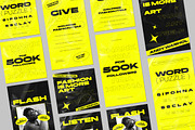 Yellow Modern Instagram Pack, a Social Media Template by graphicook (Thumbnail 2 of 6)