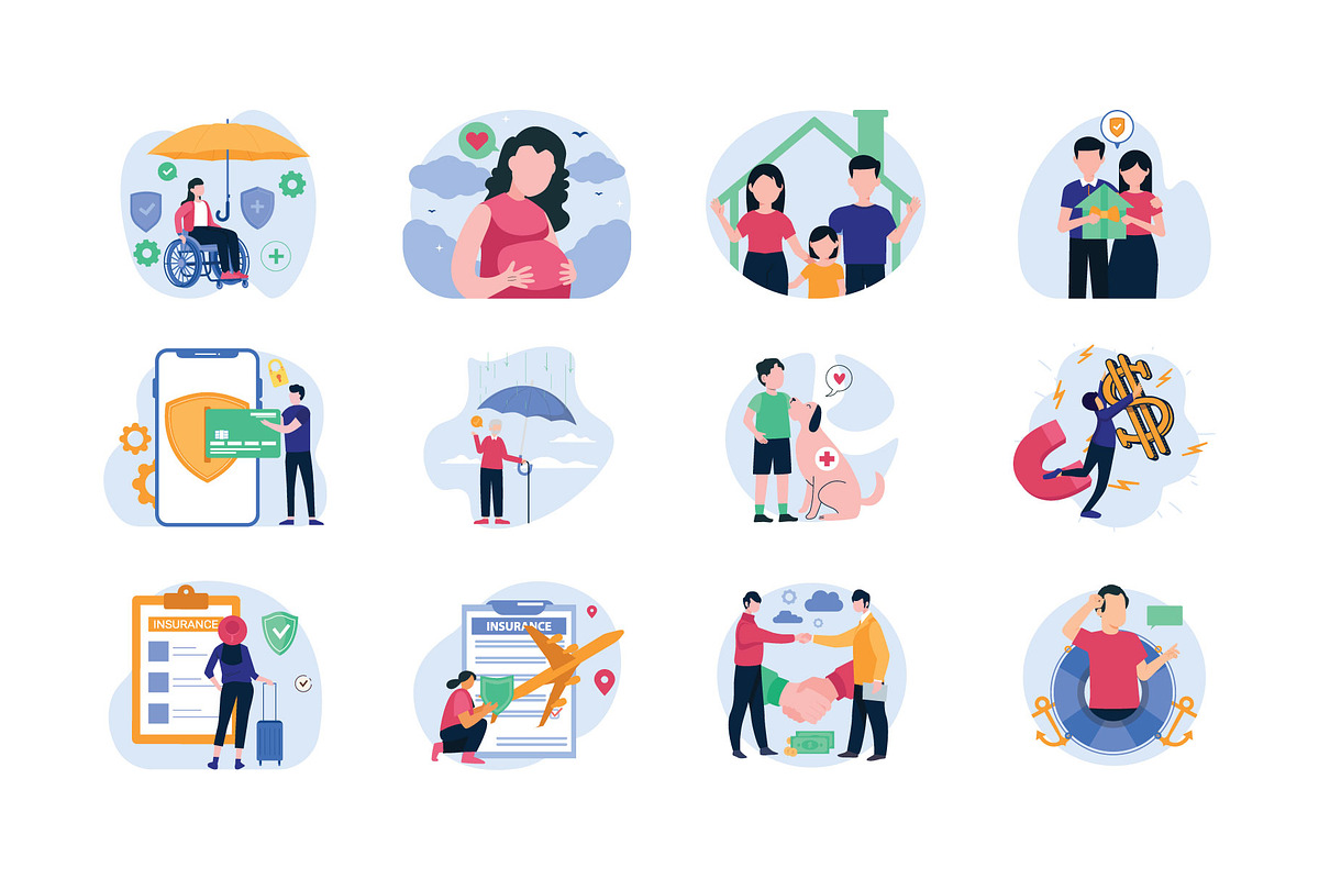 Insurance Vector Illustrations Pack, an Illustration by Vector Portal (Photo 5 of 5)
