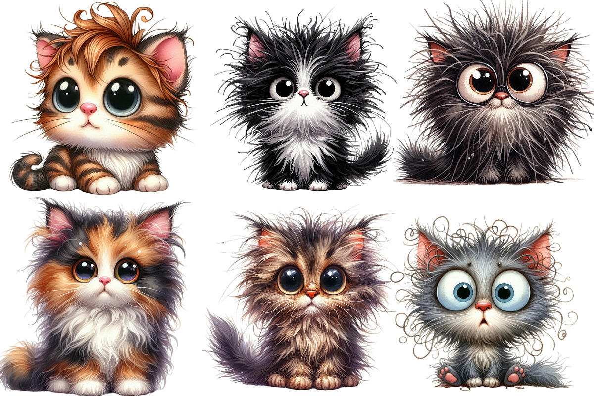Quirky Crazy Cats Sublimation, an Illustration by Designworld (Photo 3 of 6)