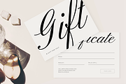 Chic Gift Certificate Template, a Card Template by LePosey Studio (Thumbnail 1 of 6)