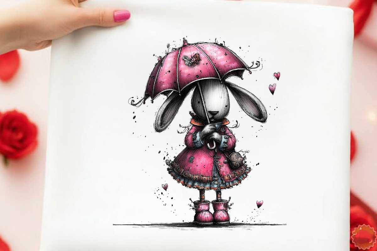 Whimsical Easter Rabbit Clipart, an Illustration by designcity5 (Photo 3 of 5)