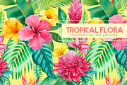 Tropical flora, a Texture Illustration by Sundra (Thumbnail 1 of 15)