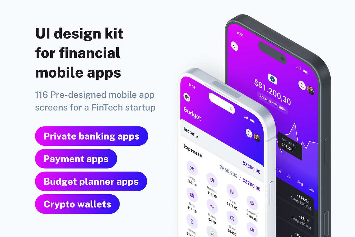 IOWallet - Crypto & Banking Apps Kit, an App Template by WhiteUI.Store (Photo 2 of 8)
