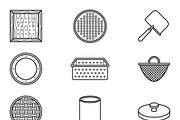 Bundles Set Cheese Brand Icons, an Outline Icon by adenpinkstore (Thumbnail 13 of 13)