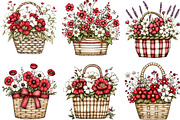 Whimsical Spring Flower Basket, an Illustration by Designking (Thumbnail 4 of 5)