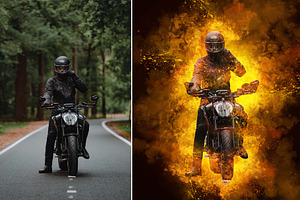 Fire Photo Effect Photoshop Actions