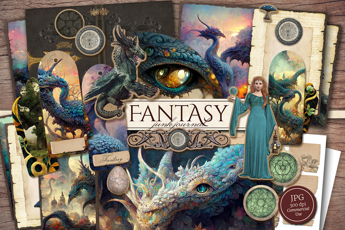 Fantasy Scrapbook Kit, an Illustration by Secret Helper (Photo 1 of 8)
