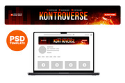 Music Artist YouTube Banner Template, a Social Media Template by Vaughn Studios (Thumbnail 1 of 5)