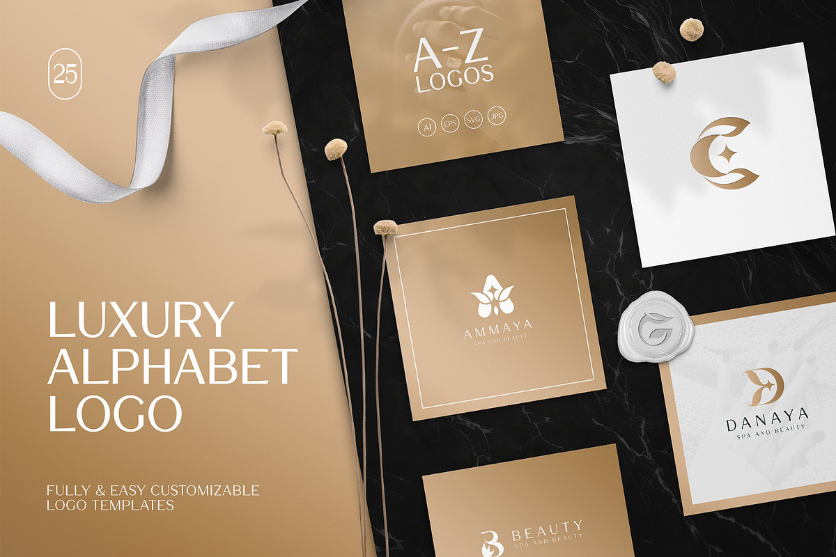 Luxury Alphabet Logo Template, a Branding & Logo Template by Rukuru Studio (Photo 1 of 6)