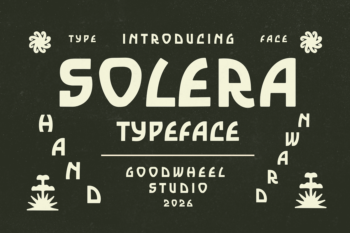 Solera | Handdrawn Typeface, a Handwritten Font by Goodwheel Studio (Photo 1 of 7)
