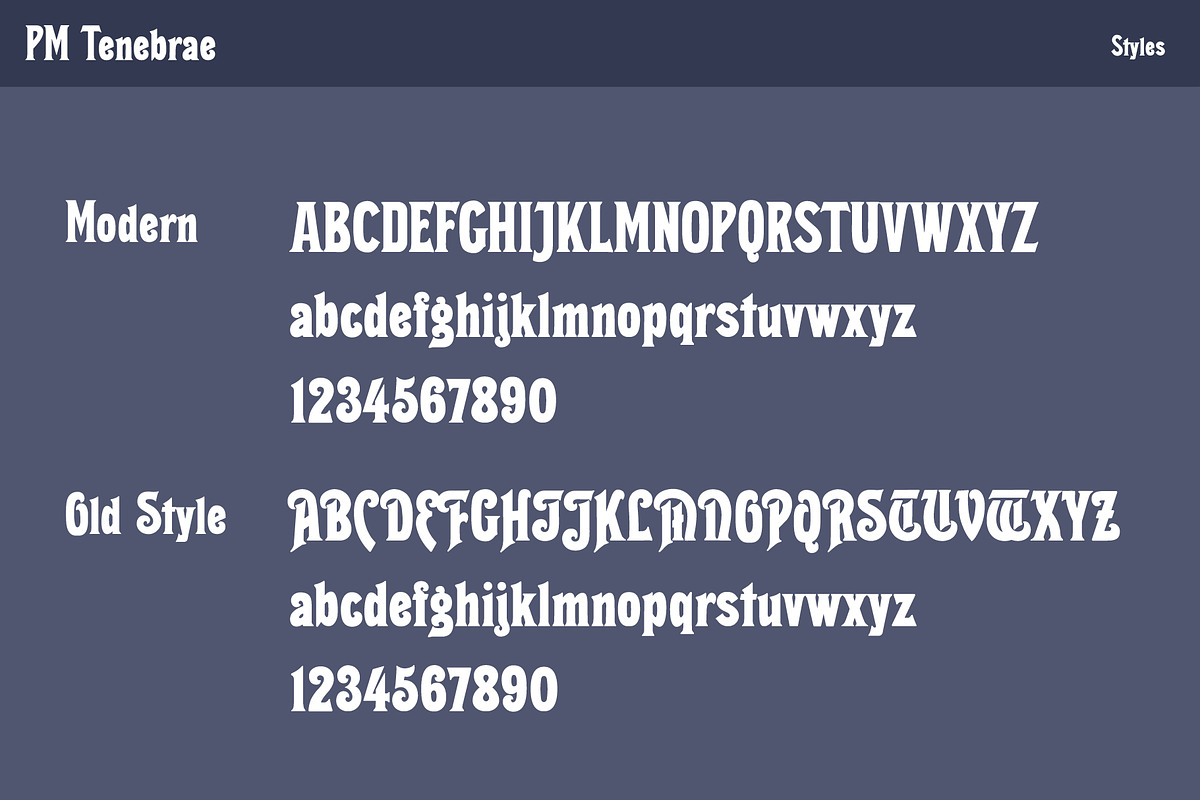 Tenebrae Gothic Horror Fantasy Font, a Blackletter Font by Paper Moon Graphic Supply (Photo 3 of 8)