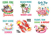 Summer Bundle Funny Animals Sublimat, an Illustration by DreamArtGraphic (Thumbnail 2 of 3)