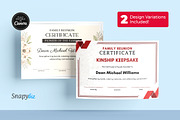 Family Reunion Certificate Bundle, a Print Template by Snapybiz (Thumbnail 6 of 9)